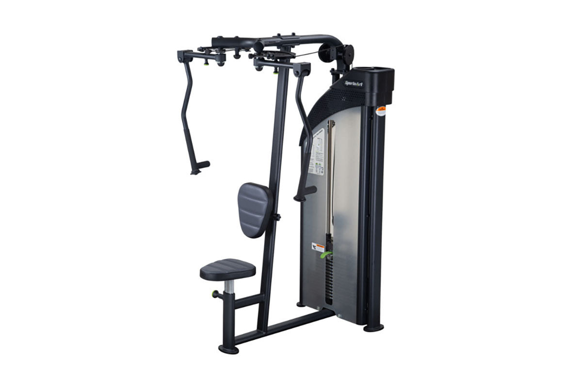 A SportsArt DF-304/P722 is a commercial pec fly machine with a dual-function design for chest and rear deltoid training.