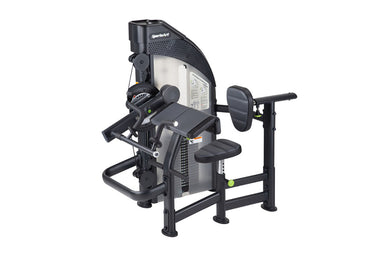 A SportsArt DF-305 is a commercial bicep curl machine with dual-function push-pull design for bicep and tricep training.
