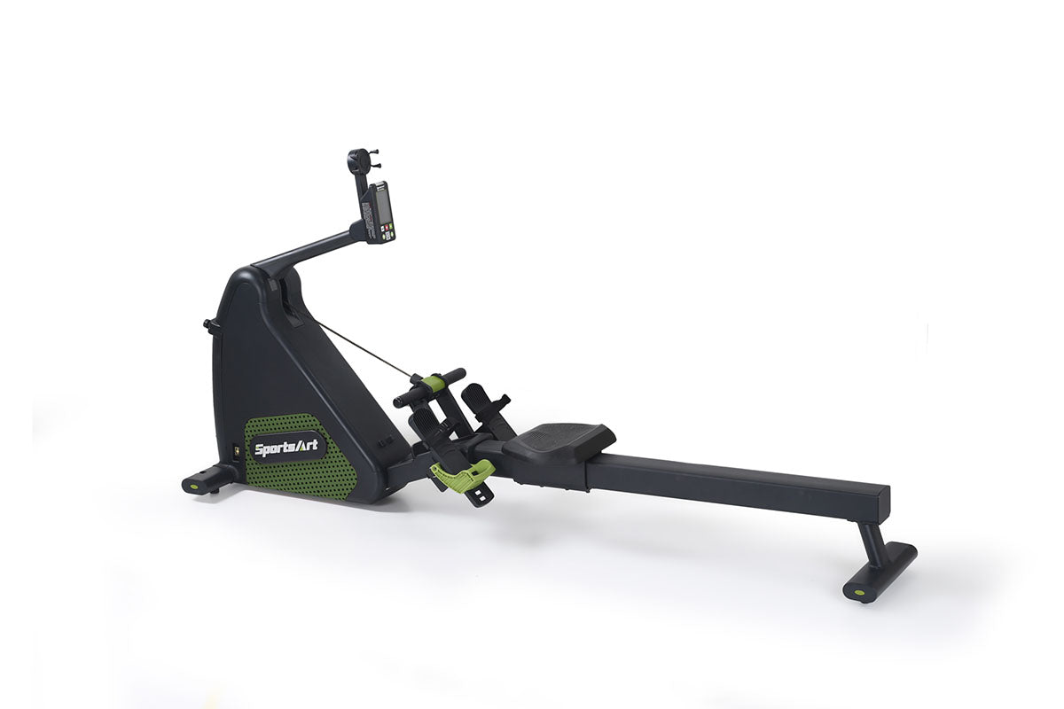 SportsArt G260 is a fitness rower machine with electromagnetic braking and LED watt tracking for sustainable full-body cardio.
