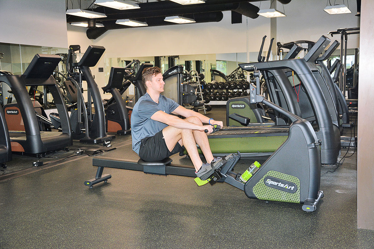 SportsArt G260 is a fitness rower machine with electromagnetic braking and LED watt tracking for sustainable full-body cardio.