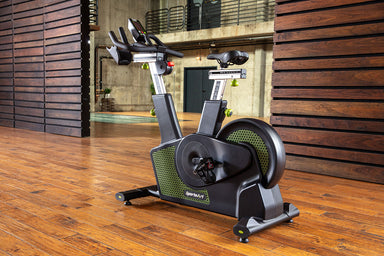 The SportsArt Stationary Exercise Bike G516 Vatio Status Eco-Powr Cycle is a premium upright stationary bike for joint-friendly cardio, customizable resistance levels to match every training need