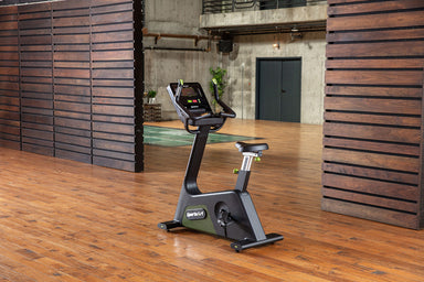 The SportsArt G574U Elite Eco-Powr is an upright stationary bike that boosts endurance, burns calories, and improves cardiovascular health.