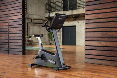 The SportsArt G574U Elite Eco-Powr is an upright stationary bike that boosts endurance, burns calories, and improves cardiovascular health.