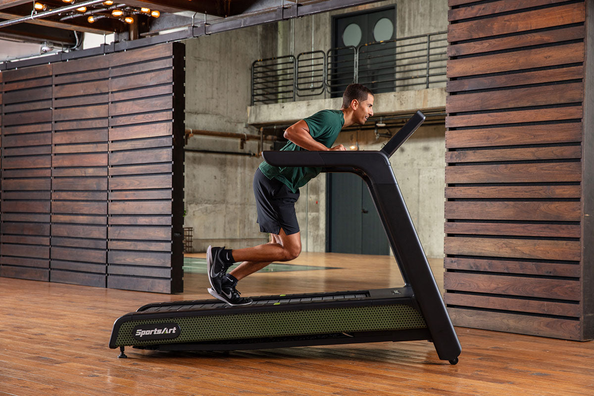 Boost cardio and strength with the SportsArt G660 Elite Eco-Powr, a commercial heavy-duty treadmill for gyms and dedicated individuals.