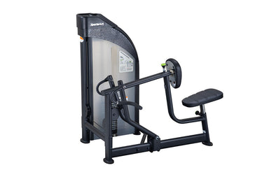 SportsArt P821 Mid Row is a commercial row machine with adjustable seat and chest pad designed for targeted back muscle training.