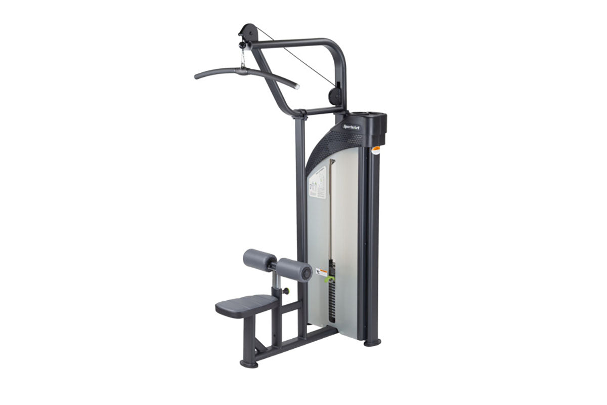 SportsArt P826 Lat Pulldown is a gym lat pulldown machine designed for full back and rear shoulder muscle development.