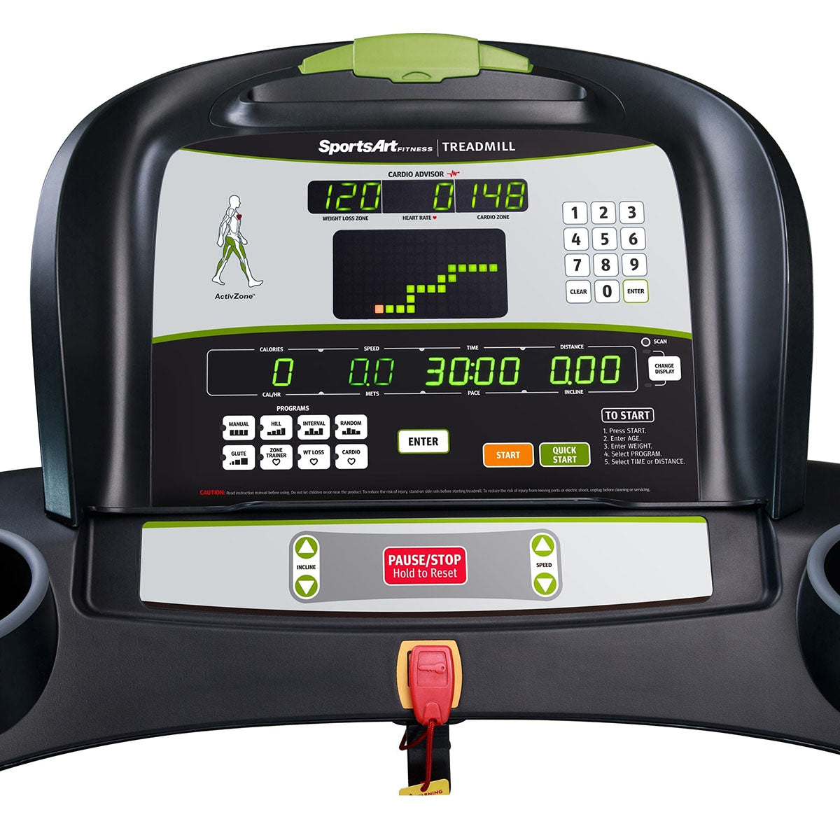 SportsArt T615-CHR heavy duty commercial treadmill with Contact HR and Eco-Glide technology, designed for smooth and efficient workouts