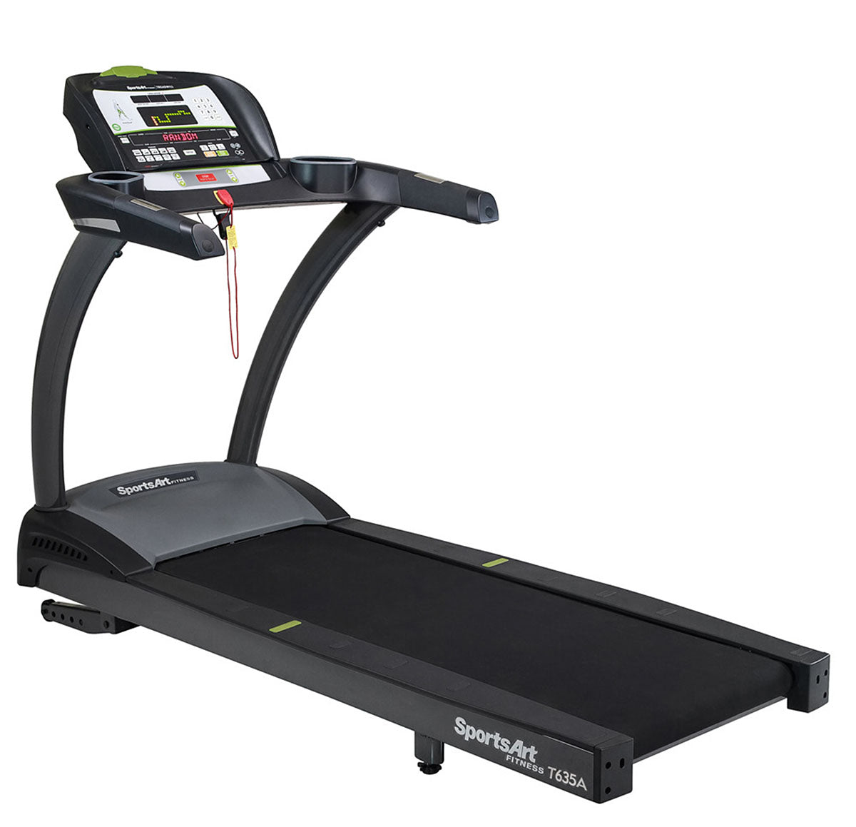 SportsArt T635A heavy duty gym treadmill machine with high capacity motor, designed for light commercial use and intense workouts.
