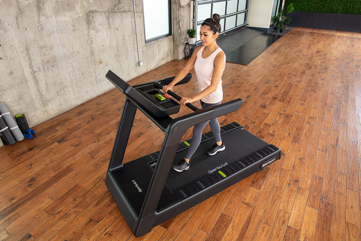 SportsArt Fitness T673 Prime Treadmill with 16" Senza Touchscreen a commercial heavy duty treadmill perfect for fitness enthusiasts and busy individuals