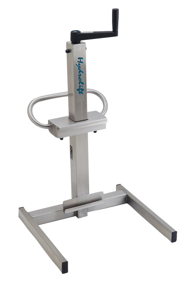 Adjustable Whitehall HydroLift designed to raise and lower Whitehall Whirlpools for effective extremity hydrotherapy treatments.