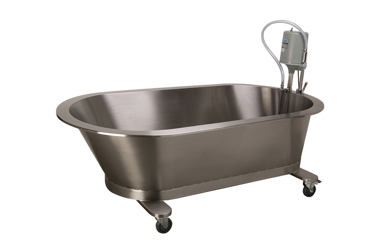 Whitehall Whirlpool Lowboy Tank Hydrotherapy SB-100-M 100 Gallon Mobile Whirlpool with slant back design for rehab therapy