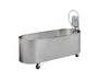 Whitehall L-90-M mobile whirlpool therapy tub, 90-gallon stainless steel hydrotherapy unit for rehab, sports therapy, and recovery treatments.
