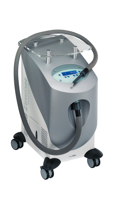 Zimmer Cryo Mini cryotherapy device with compact design, used for skin cooling and cold therapy treatments in medical and aesthetic settings